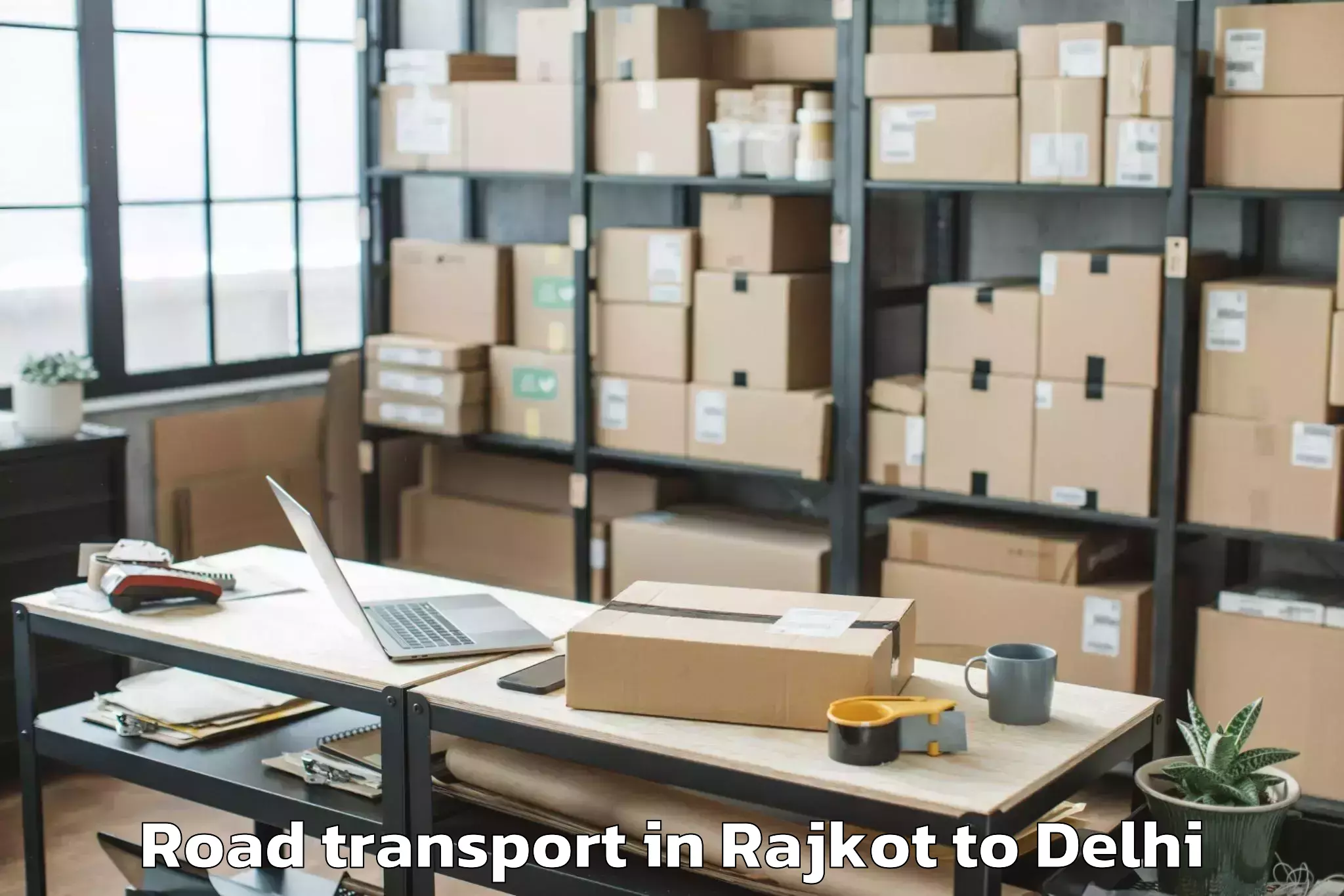 Book Your Rajkot to Sarojini Nagar Road Transport Today